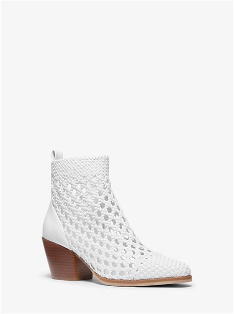 michael michael kors augustine woven ankle boo|Michael Michael Kors Augustine Bootie .